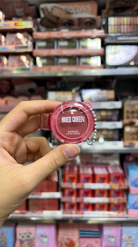 رژگونه و لیپچیک پودری HUES QUEEN