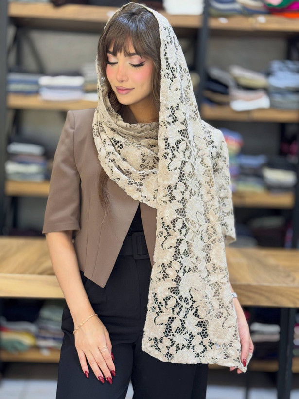 شال مخمل نگین دار مجلسی زنانه