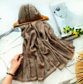 شال حریر ابریشم داغی مجلسی زنانه مدل Lv