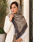 روسری ابریشم مجلسی زنانه دو رو قواره ۱۱۰