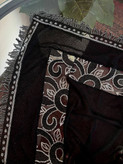 روسری درختی مشکی پولکی نگینی وارداتی قواره ۱۳۰