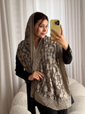 شال گیپور مجلسی زنانه حاشیه مخمل اعلا
